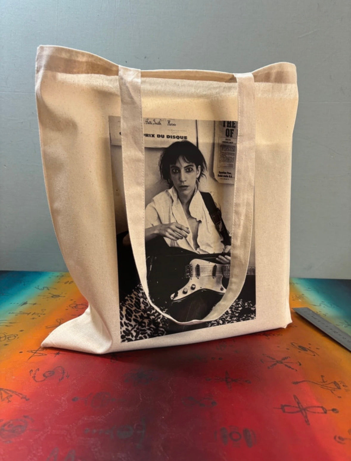 PATTI SMITH - NEW YORK  - Symbios Design Tote Bag