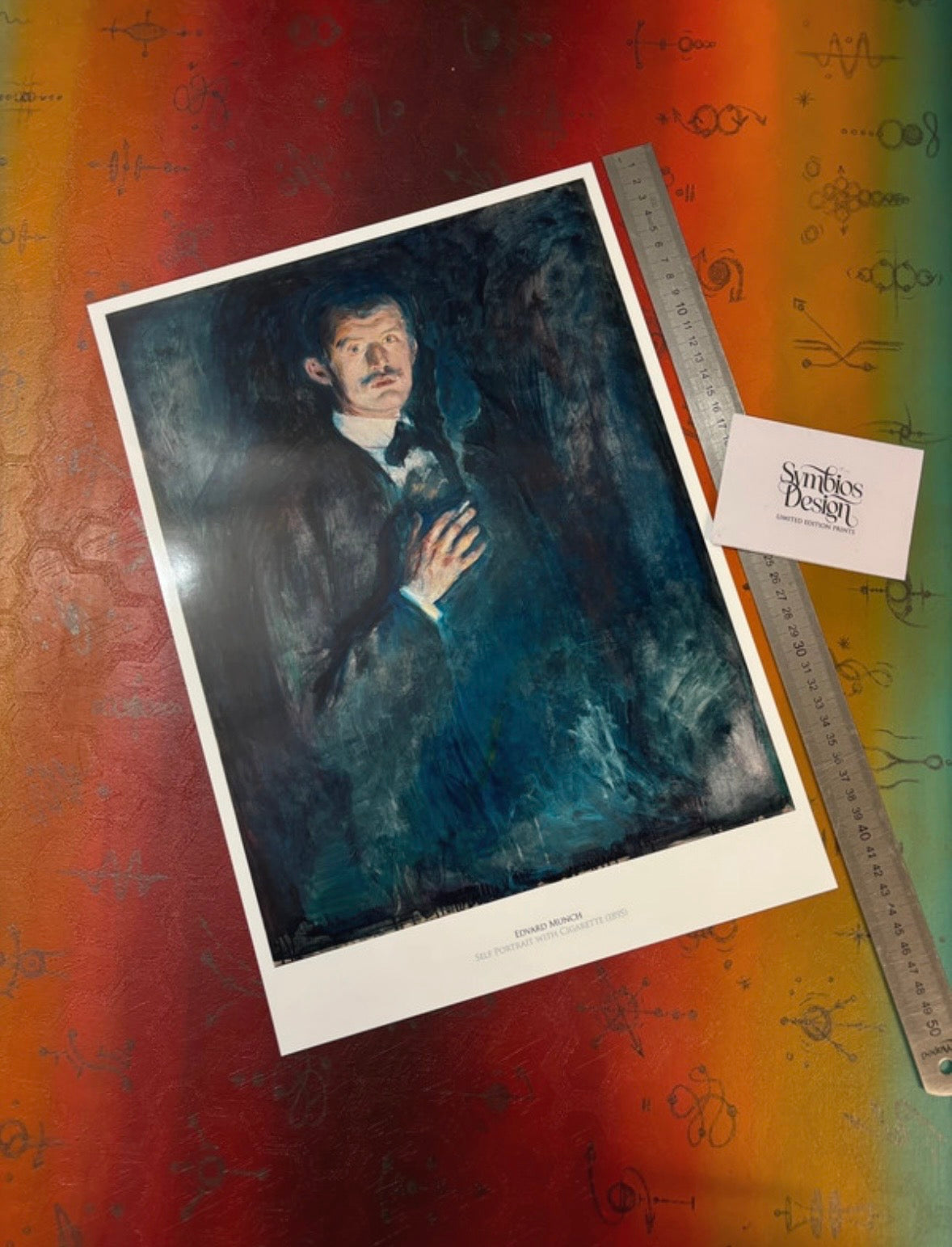 EDVARD MUNCH - SELF PORTRAIT - Symbios Design Rare Glossy Poster Print