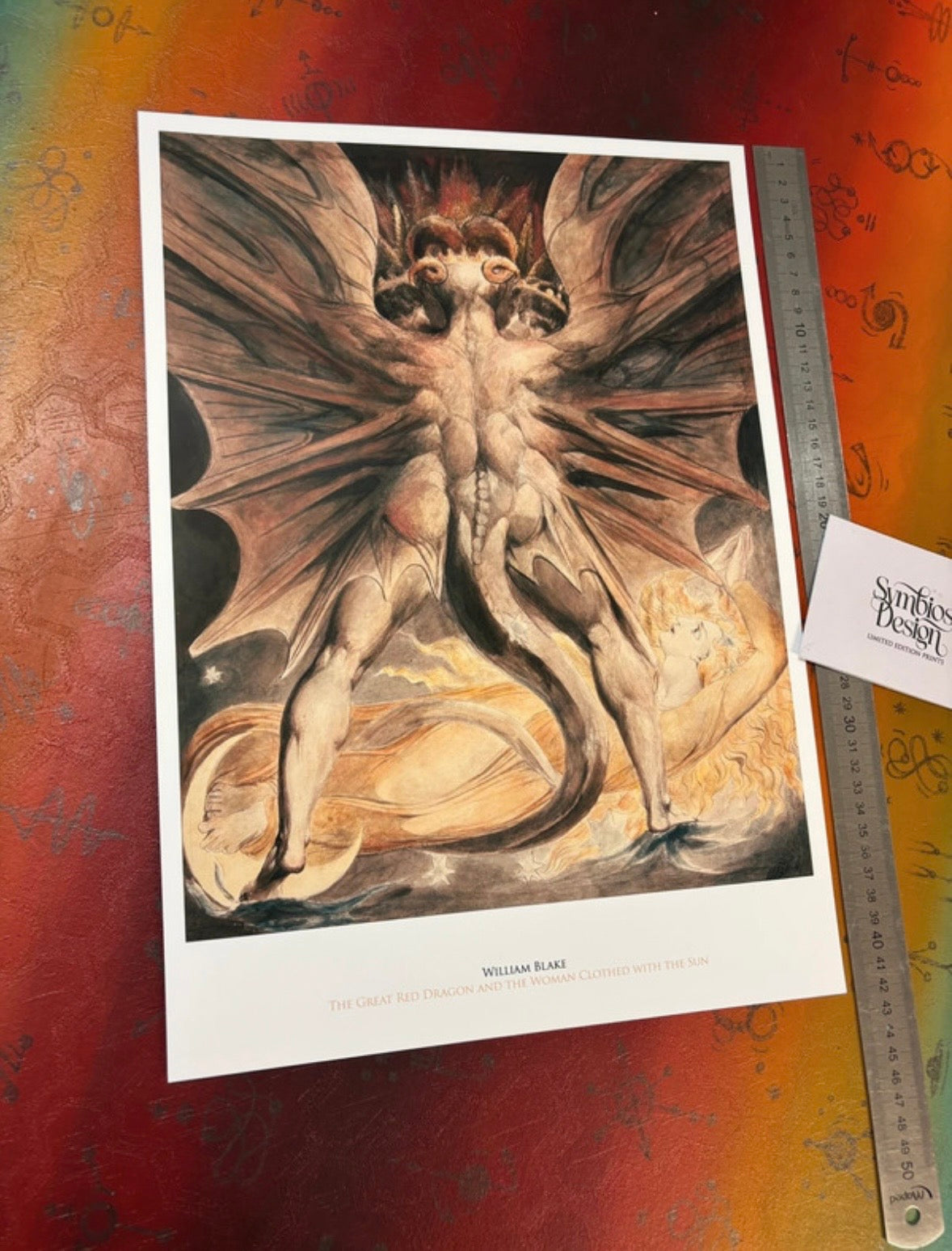 WILLIAM BLAKE - THE GREAT RED DRAGON... - Symbios Design Rare Glossy Poster Print