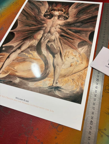WILLIAM BLAKE - THE GREAT RED DRAGON... - Symbios Design Rare Glossy Poster Print