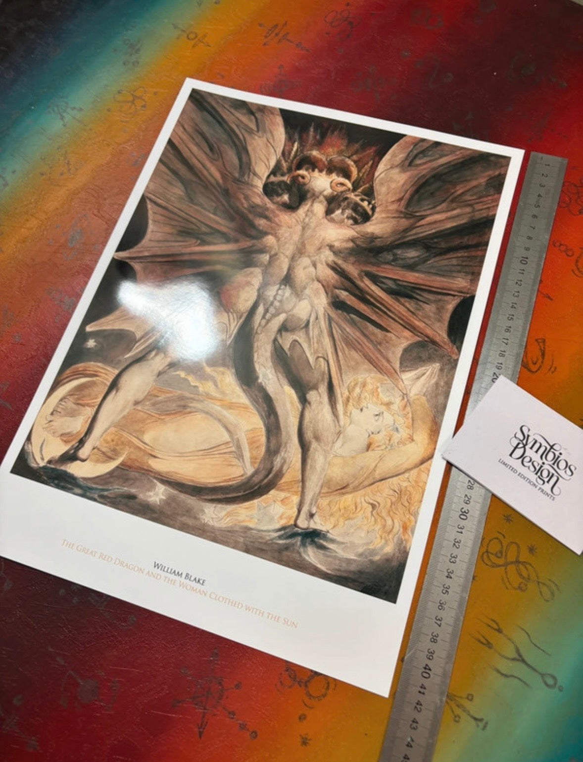 WILLIAM BLAKE - THE GREAT RED DRAGON... - Symbios Design Rare Glossy Poster Print