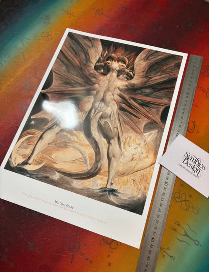 WILLIAM BLAKE - THE GREAT RED DRAGON... - Symbios Design Rare Glossy Poster Print