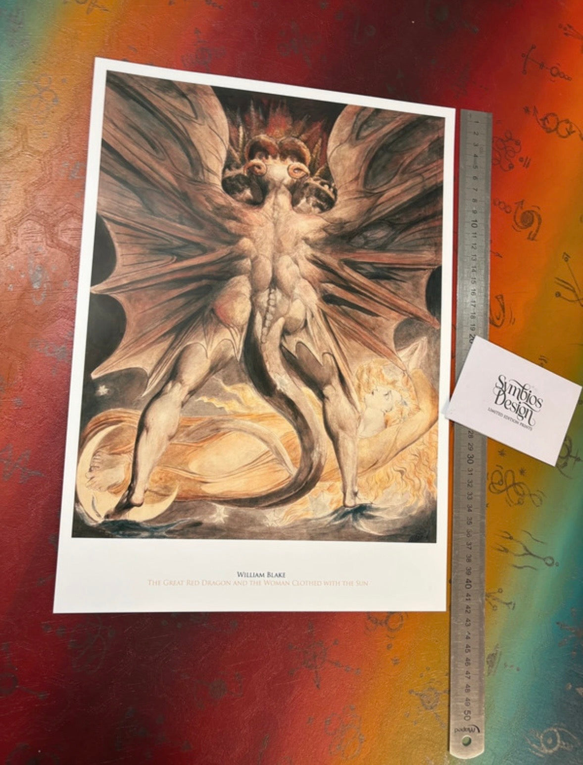 WILLIAM BLAKE - THE GREAT RED DRAGON... - Symbios Design Rare Glossy Poster Print