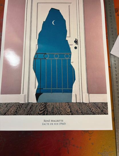 MAGRITTE - L'ACTE DE FOI - Symbios Design Rare Glossy Poster Print