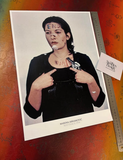 MARINA ABRAMOVIC - RHYTHM 0 - Symbios Design Rare Glossy Poster Print