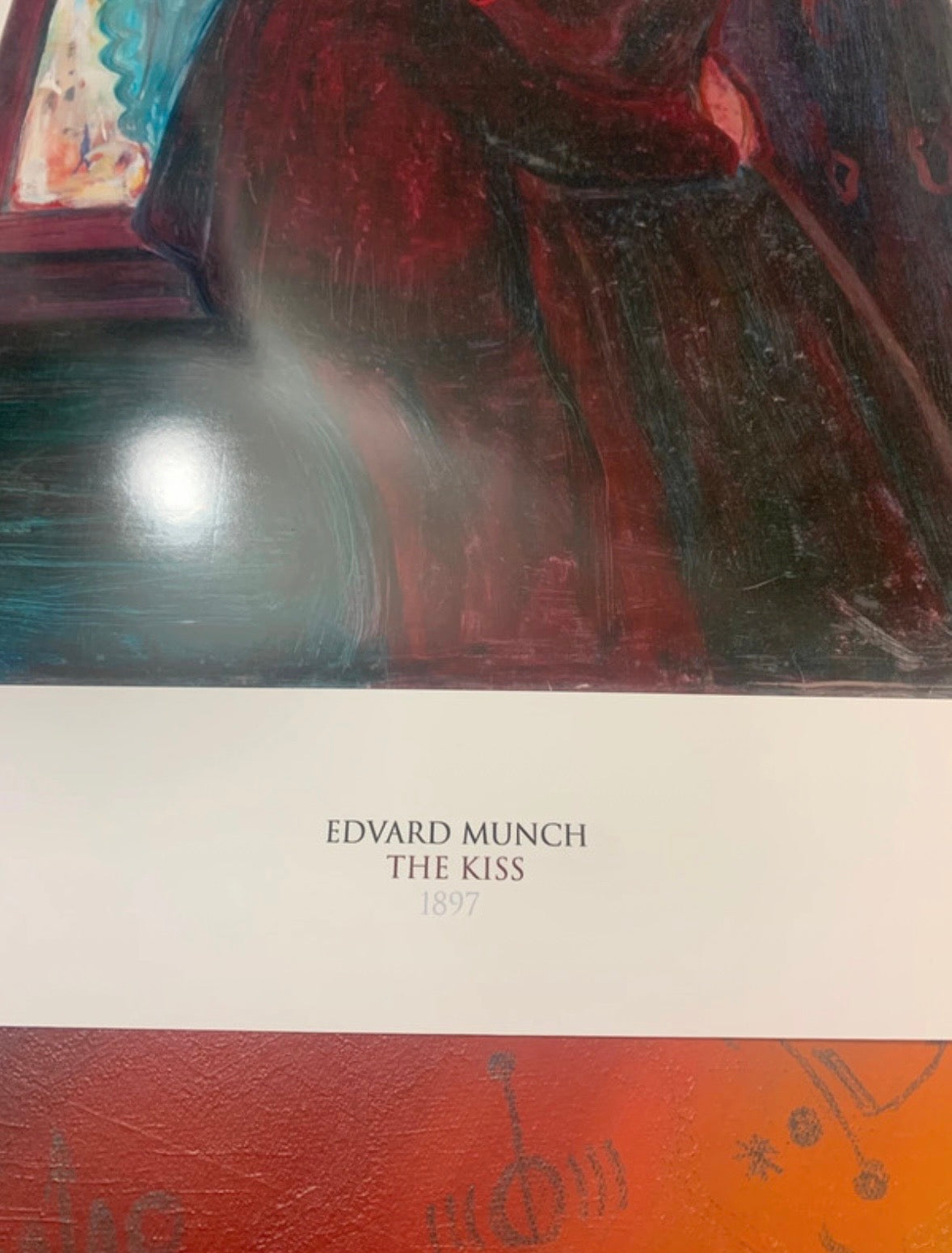 EDVARD MUNCH - THE KISS -  Symbios Design Rare Glossy Poster Print