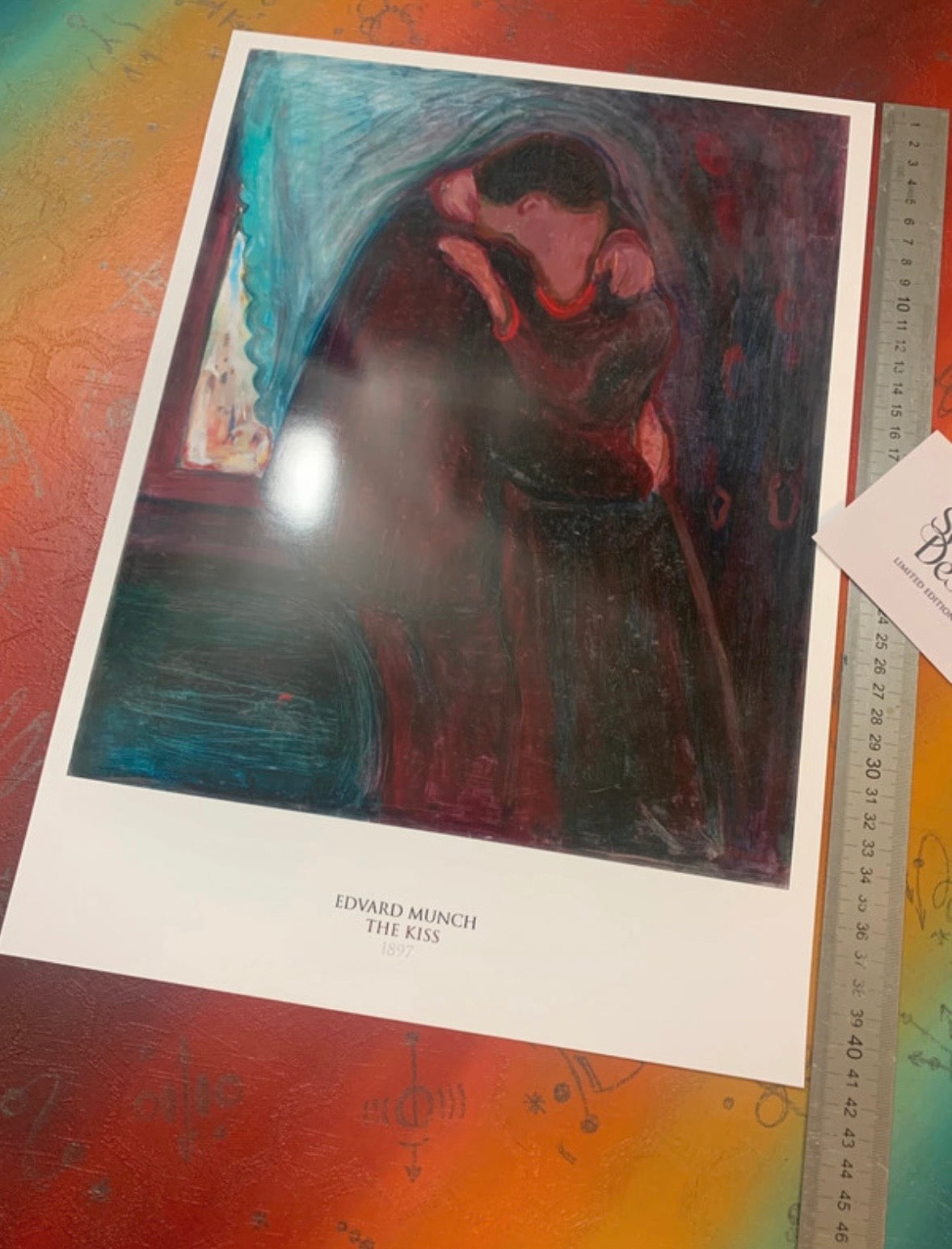 EDVARD MUNCH - THE KISS -  Symbios Design Rare Glossy Poster Print