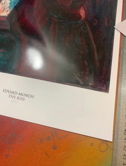 EDVARD MUNCH - THE KISS -  Symbios Design Rare Glossy Poster Print