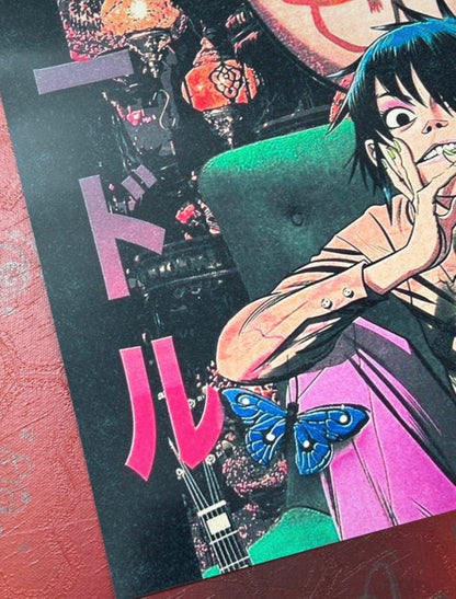 GORILLAZ - NOODLE  - Symbios Design Rare Glossy Poster Print