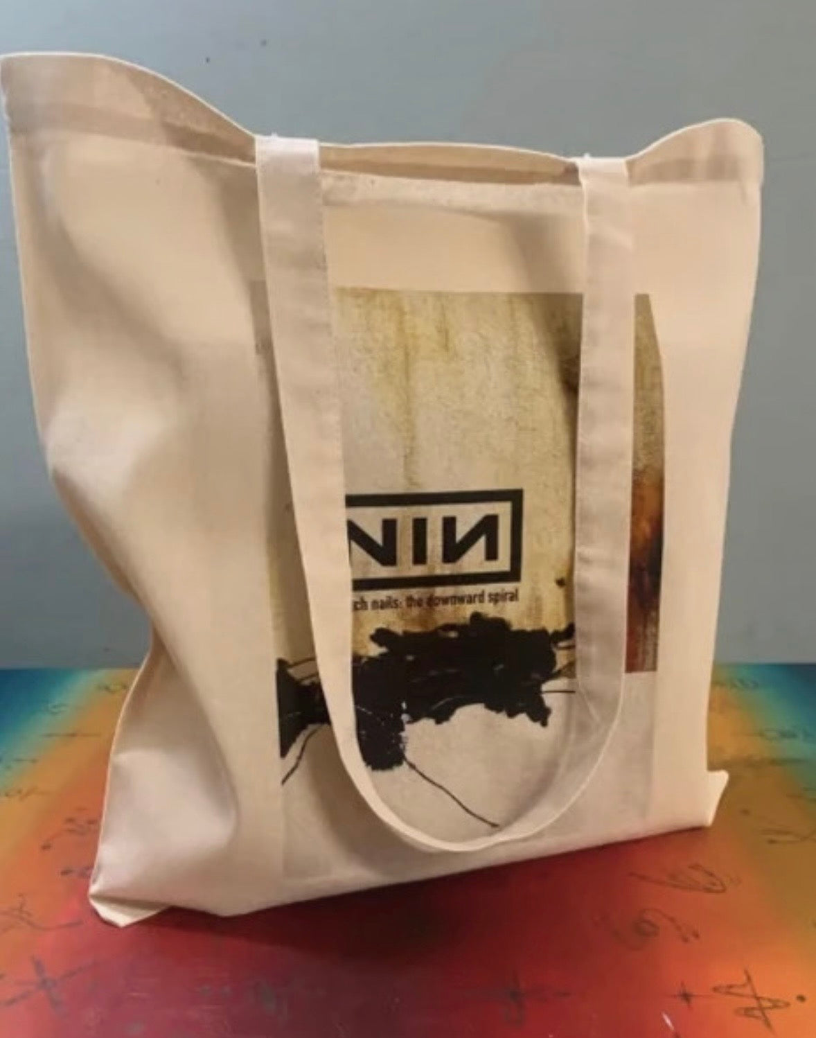 NINE INCH NAILS - THE DOWNWARD SPIRAL - Symbios Design Tote Bag
