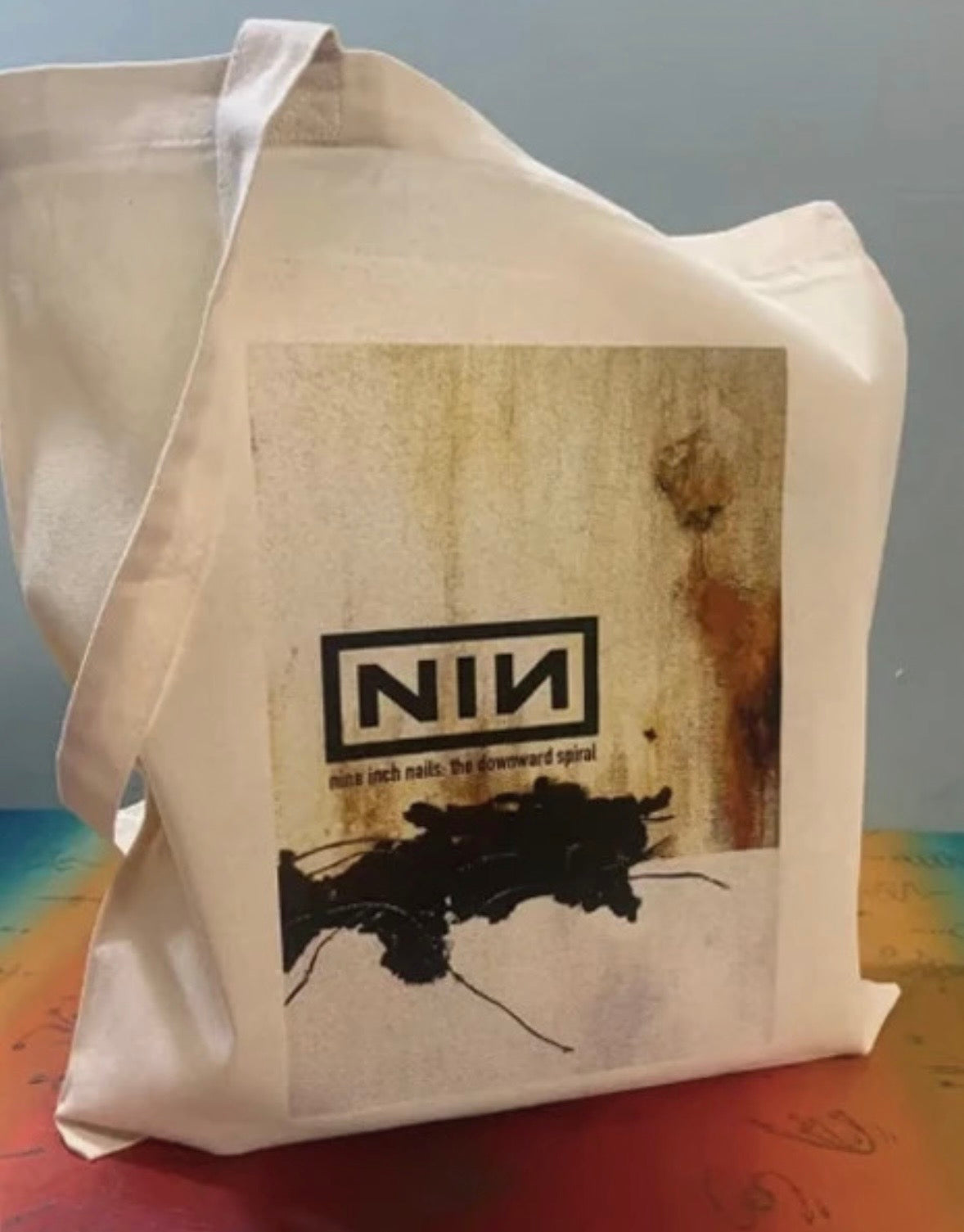NINE INCH NAILS - THE DOWNWARD SPIRAL - Symbios Design Tote Bag