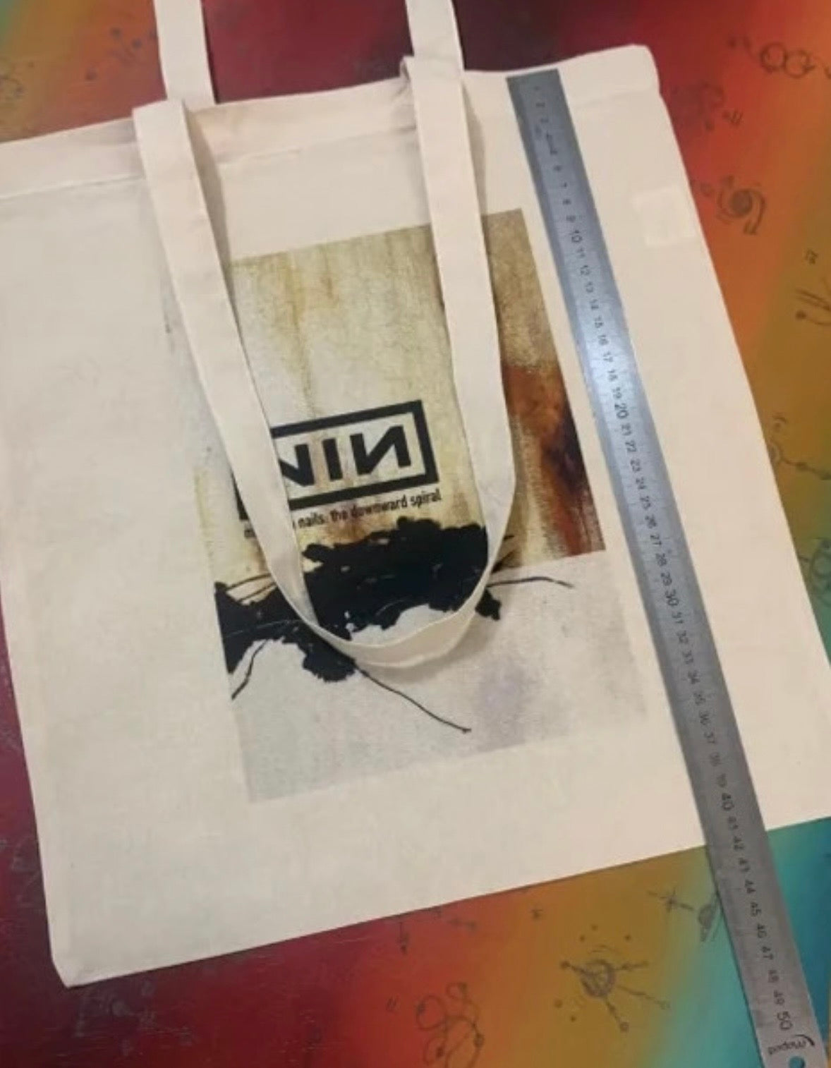 NINE INCH NAILS - THE DOWNWARD SPIRAL - Symbios Design Tote Bag