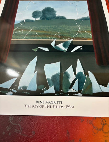MAGRITTE - THE KEY OF FIELDS - Symbios Design Rare Glossy Poster Print