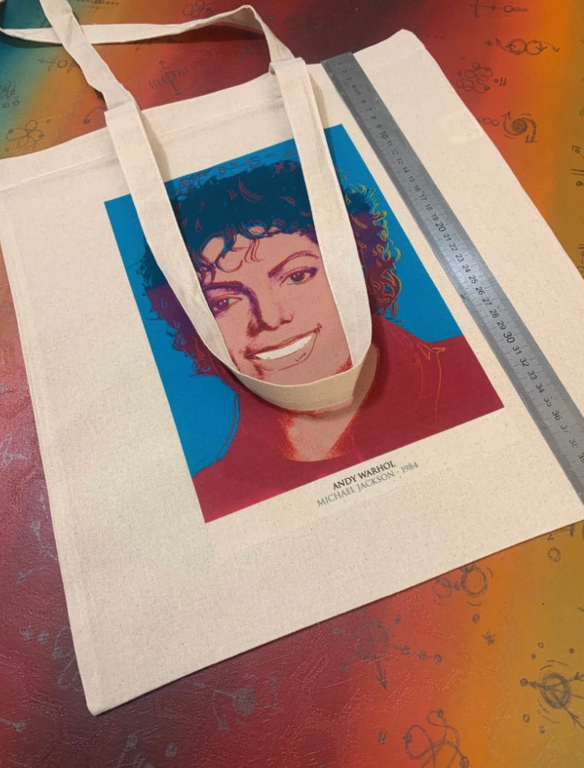 MICHAEL JACKSON - ANDY WARHOL - Symbios Design Tote Bag