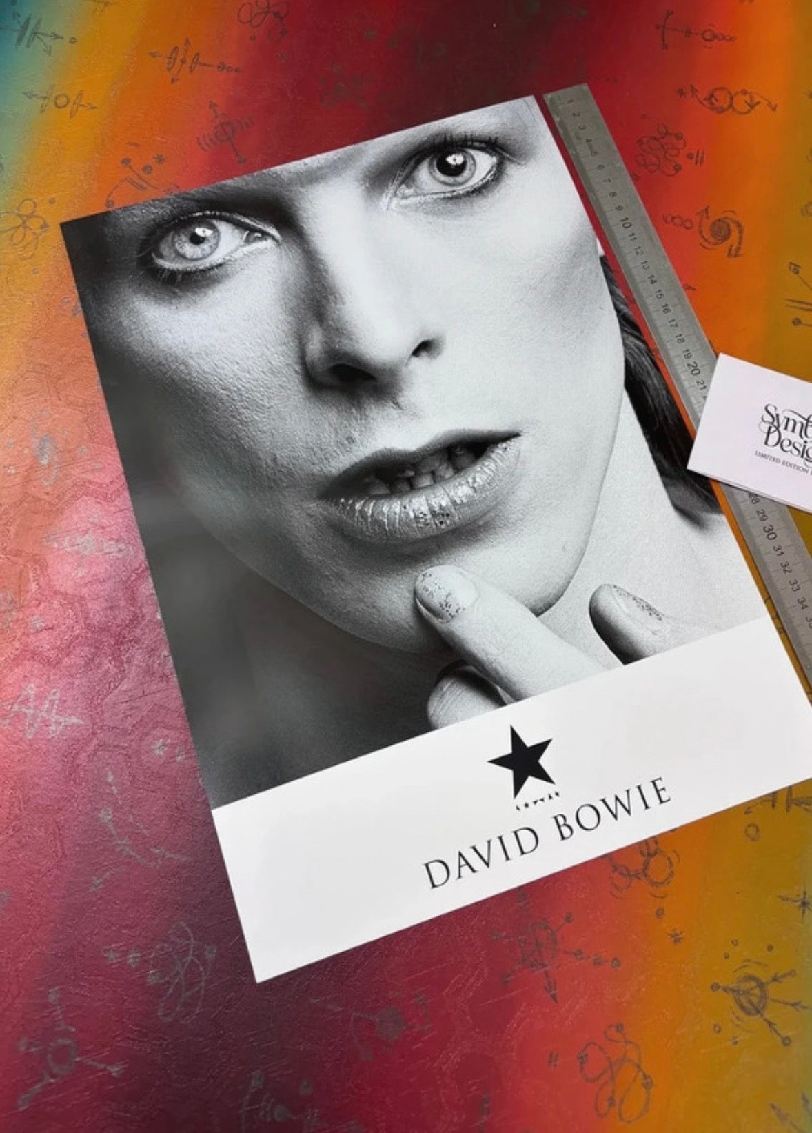 DAVID BOWIE  - Symbios Design Rare Glossy Poster Print