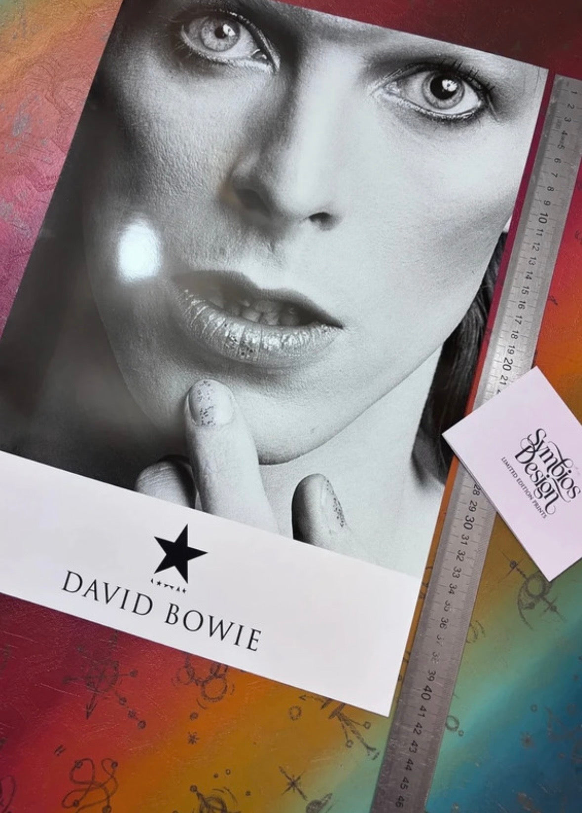 DAVID BOWIE  - Symbios Design Rare Glossy Poster Print