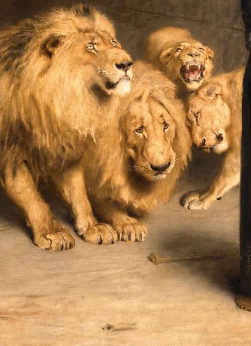Daniel in the Lions Den (Detail) - Briton Riviere - Symbios Design Rare Glossy Poster Print