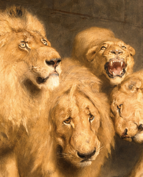 Daniel in the Lions Den (Detail) - Briton Riviere - Symbios Design Rare Glossy Poster Print