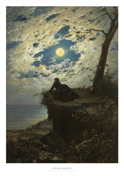 ALFONSO SIMONETTI - AND SHE NEVER RETURNED - Symbios Design Rare Glossy Poster Print