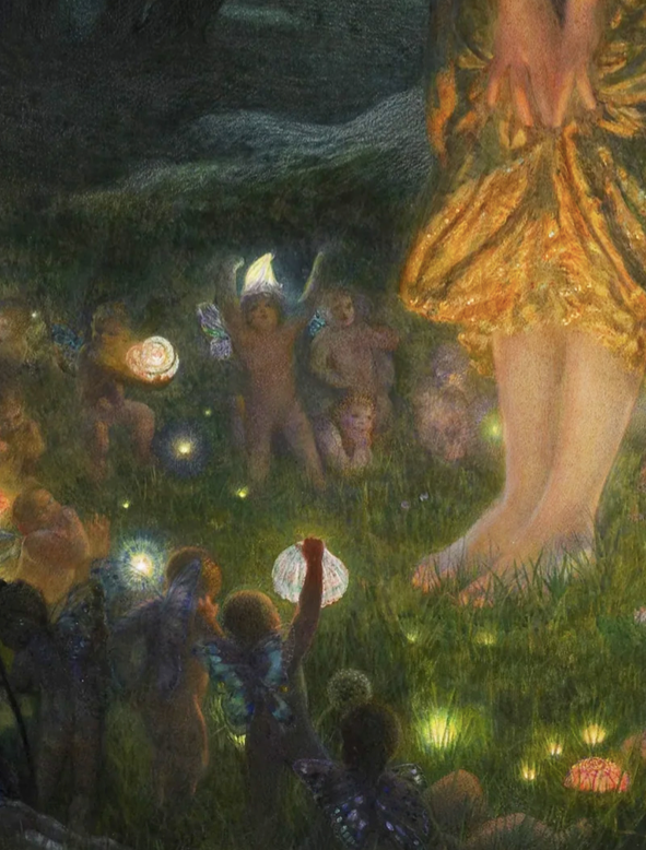 EDWARD ROBERT HUGHES - MIDSUMMER EVE - Symbios Design Rare Glossy Poster Print
