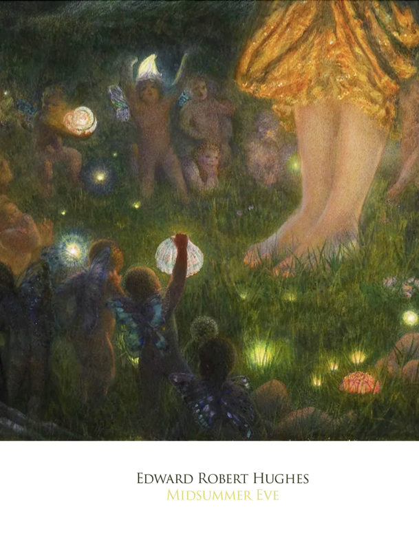 EDWARD ROBERT HUGHES - MIDSUMMER EVE - Symbios Design Rare Glossy Poster Print