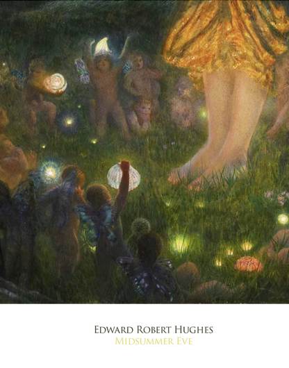 EDWARD ROBERT HUGHES - MIDSUMMER EVE - Symbios Design Rare Glossy Poster Print