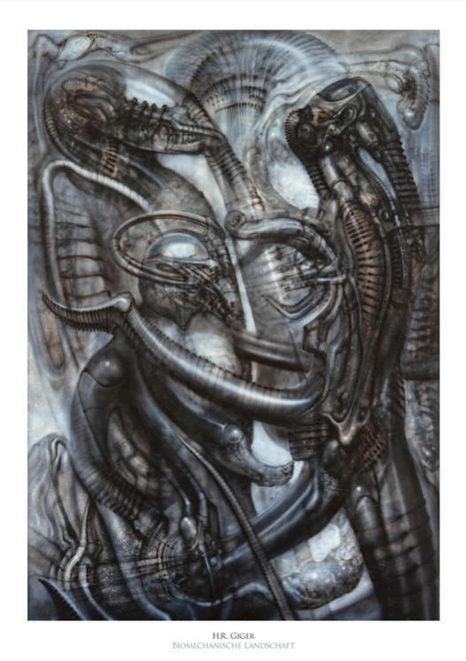 H.R. Giger - Biomechanische Landschaft - Symbios Design Rare Glossy Poster Print