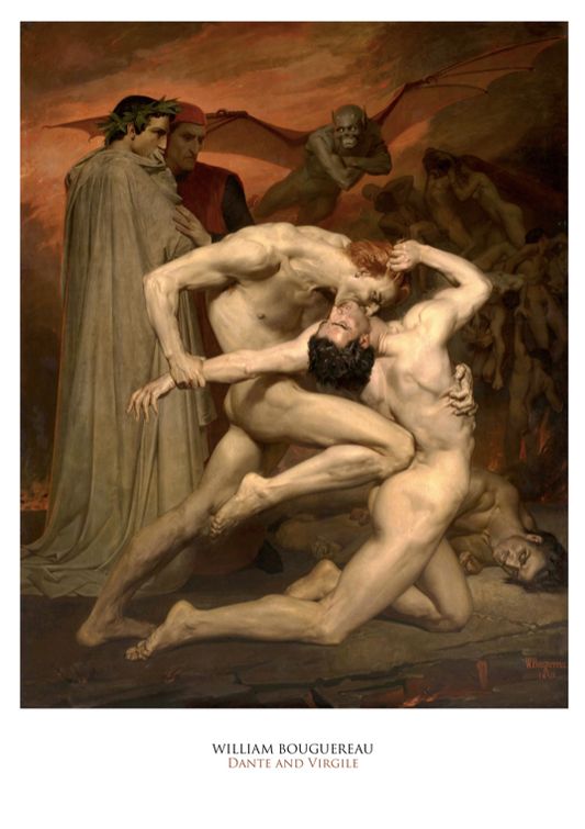 WILLIAM BOURGUEREAU - DANTE & VIRGILE - Symbios Design Rare Glossy Poster Print