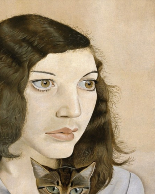 LUCIEN FREUD - GIRL WITH A KITTEN - Symbios Design Rare Glossy Poster Print