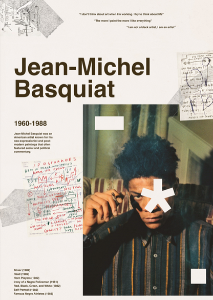JEAN-MICHEL BASQUIAT - Symbios Design Rare Glossy Poster Print