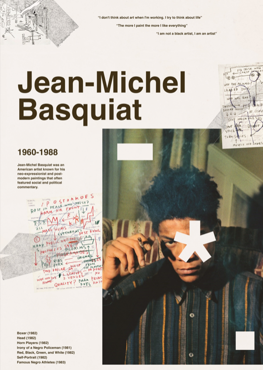 JEAN-MICHEL BASQUIAT - Symbios Design Rare Glossy Poster Print