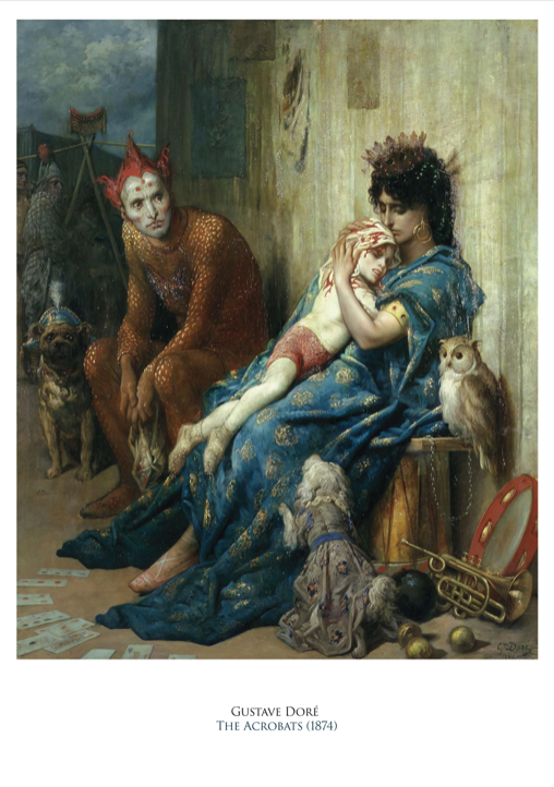 GUSTAVE DORE - THE ACROBATS - Symbios Design Rare Glossy Poster Print