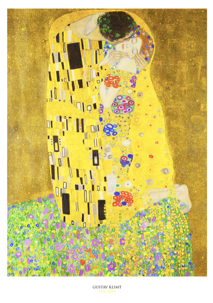 KLIMT - THE KISS  - Symbios Design Rare Glossy Poster Print
