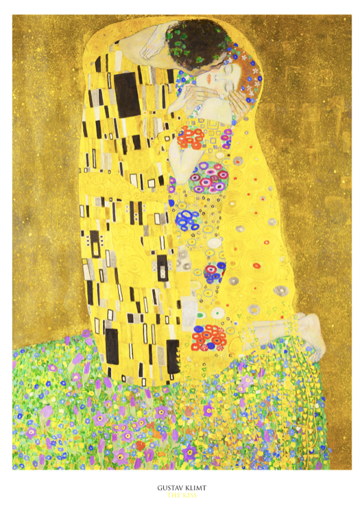 KLIMT - THE KISS  - Symbios Design Rare Glossy Poster Print
