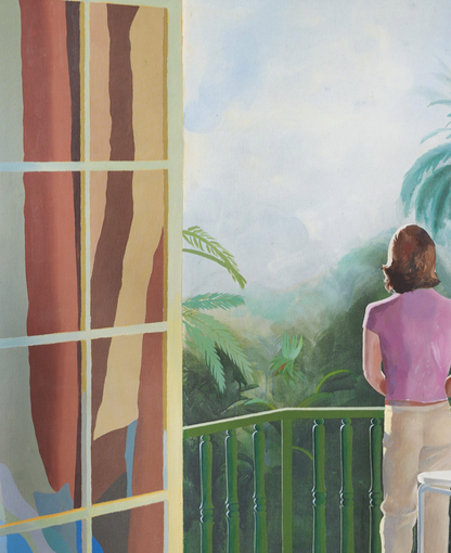 DAVID HOCKNEY - SUR LA TERRACE - Symbios Design Rare Glossy Poster Print
