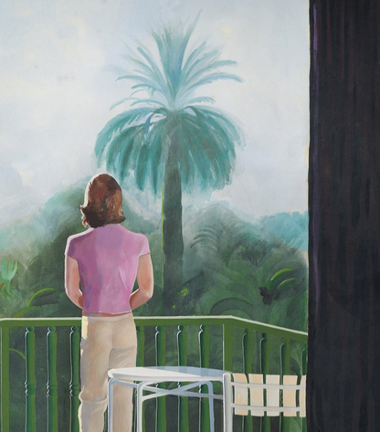 DAVID HOCKNEY - SUR LA TERRACE - Symbios Design Rare Glossy Poster Print