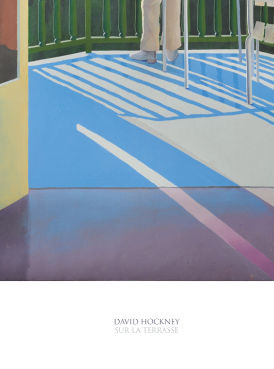 DAVID HOCKNEY - SUR LA TERRACE - Symbios Design Rare Glossy Poster Print