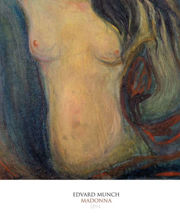 EDVARD MUNCH - MADONNA - Symbios Design Rare Glossy Poster Print