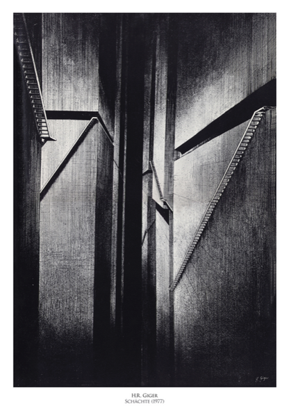 HR GIGER - SCHACHTE - Symbios Design Rare Glossy Poster Print