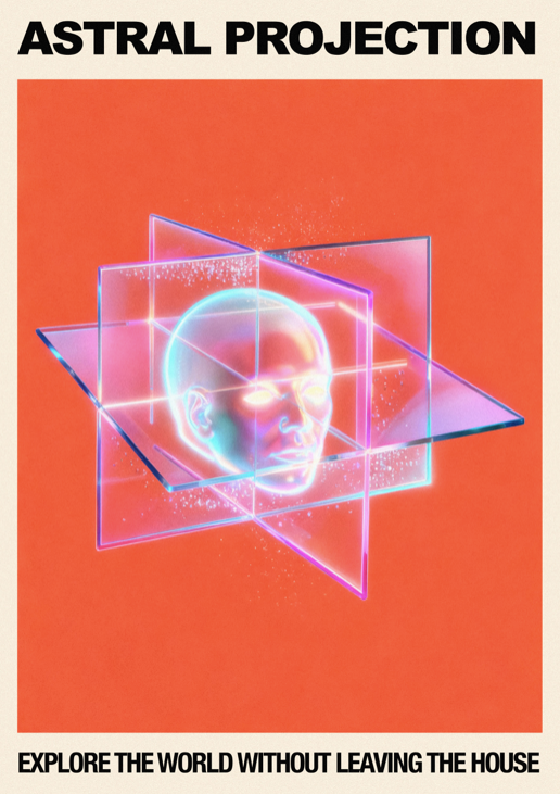 ASTRAL PROJECTION - Symbios Design Rare Glossy Poster Print