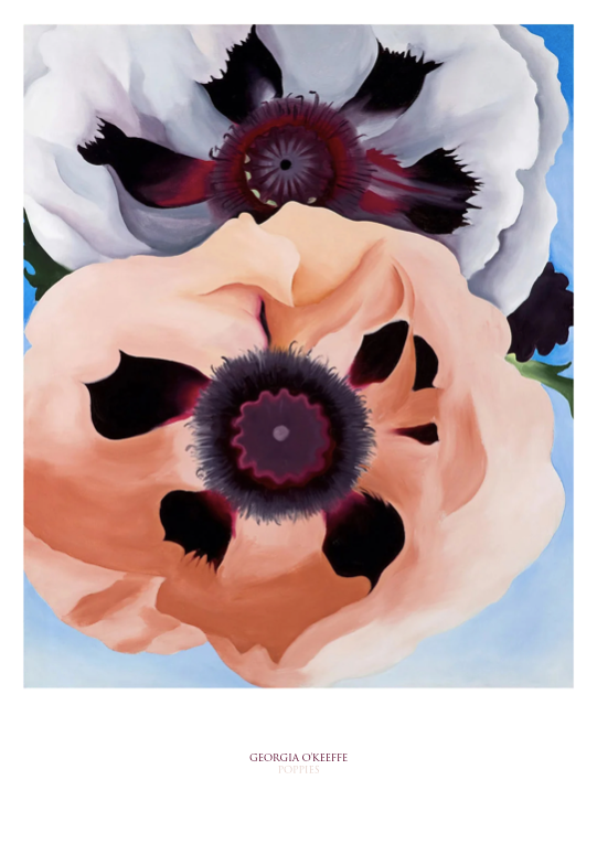 GEORGIA O'KEEFFE - POPPIES - Symbios Design Rare Glossy Poster Print