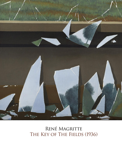 MAGRITTE - THE KEY OF FIELDS - Symbios Design Rare Glossy Poster Print