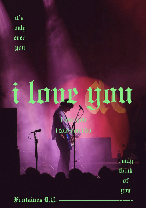 FONTAINES DC - I LOVE YOU - Symbios Design Rare Glossy Poster Print