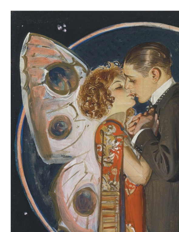 J.C. LEYENDECKER - STUDY FOR BUTTERFLY COUPLE - Symbios Design Rare Glossy Poster Print