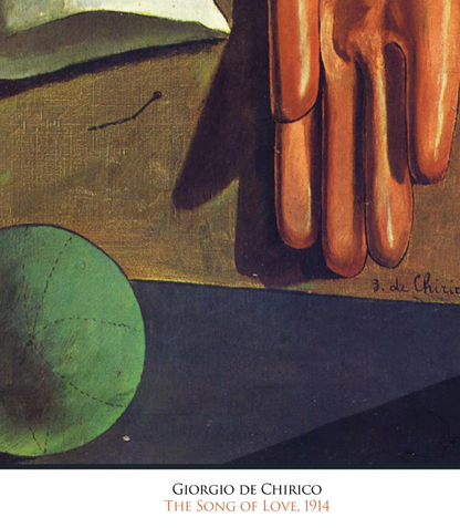 GIORGIO DE CHIRICO - THE SONG OF LOVE - Symbios Design Rare Glossy Poster Print