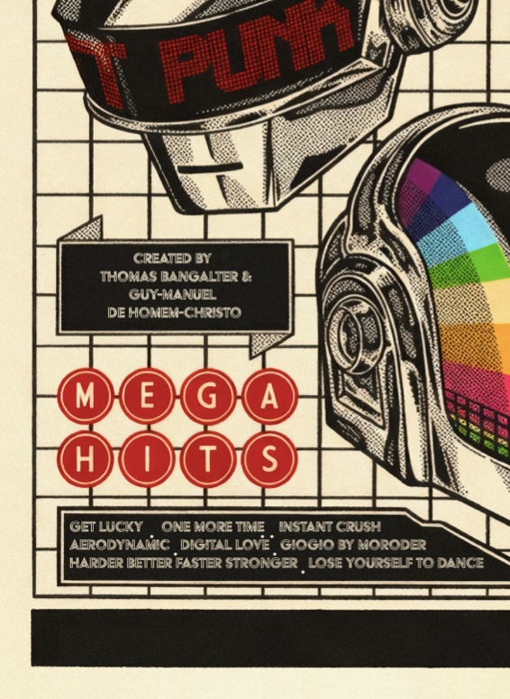 DAFT PUNK - RETRO JAPAN - Symbios Design Rare Glossy Poster Print