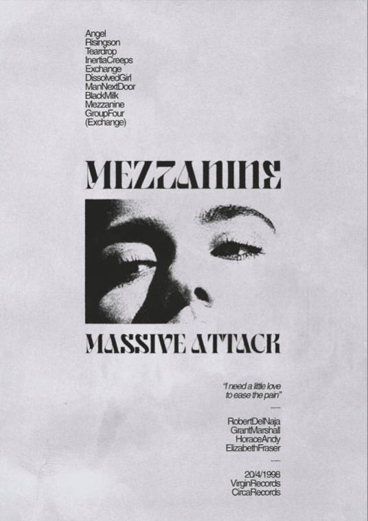 MASSIVE ATTACK - Symbios Design Rare Glossy Poster Print
