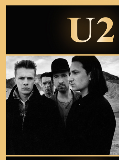 U2 JOSHUA TREE  - Symbios Design Rare Glossy Poster Print