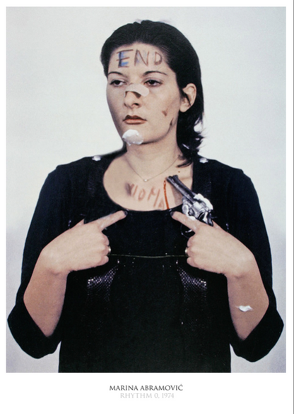 ABRAMOVIC - RHYTHM 0 - Symbios Design Rare Glossy Poster Print