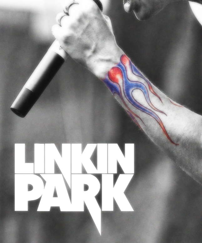 LINKIN PARK - CHESTER BENNINGTON LIVE - Symbios Design Rare Glossy Poster Print